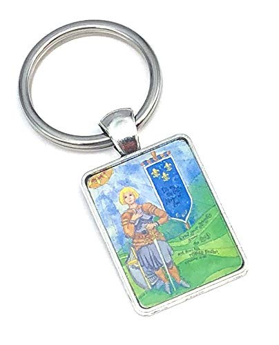 Saint Joan of Arc Key Chain Art by Dovetail Ink
