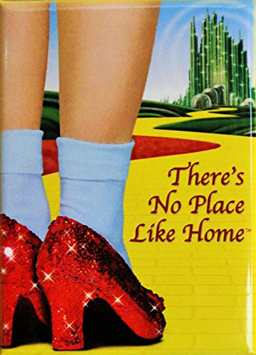 Wizard of Oz - Ruby Slippers Theres No Place Like Home - Refrigerator Magnet