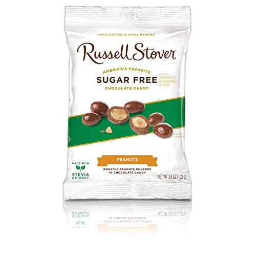 Russell Stover Sugar Free Chocolate Covered Peanuts 3_6 oz_ Bag
