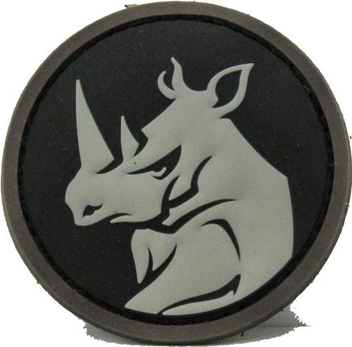 Rhino Head Morale Patch - PVC Black SWAT Rhino Head Morale Patch - PVC Black SWAT