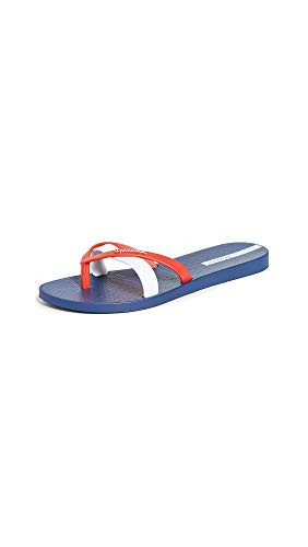 Ipanema Kirei Womens Flip Flops BlueRedWhite 89 US