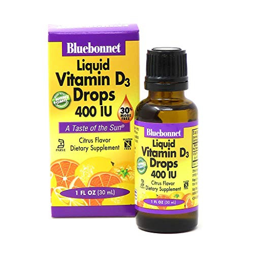 BlueBonnet Liquid Vitamin D3 Drops 400 IU Citrus 1 Ounce 743715003729