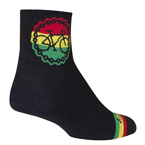 SockGuy Rasta Raid Classic Sock Sporty and Stylish 3 Inches - LargeX Large