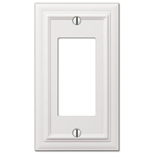 AmerTac 94RW 1 Rocker White Steel Continental Wallplate