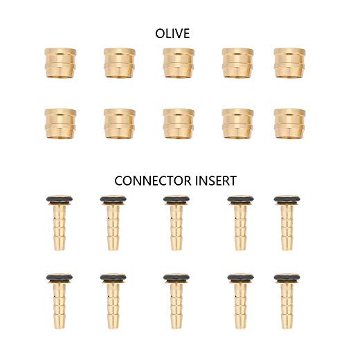 Yosoo Health Gear Bike Olive and Connecting Insert Hydraulic Disc Brake Hose Olive and Brass Connecting Insert Kit for Tektro