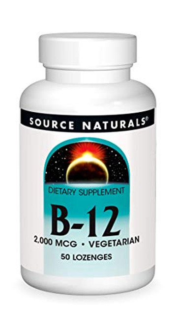 Source Naturals Vitamin B-12 2000 mcg Supports Energy Production - 50 Lozenges