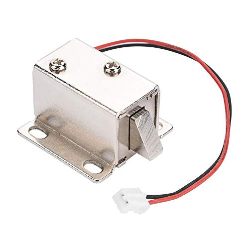 Electromagnetic Lock Cylinder DC12V 0_4A Open Frame Type Upward Solenoid Electric Cabinet Drawer Lock 1_10 x1_10x 0_78inch