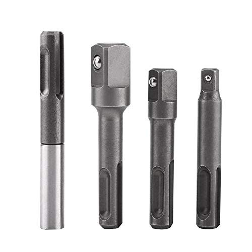 Yosoo Health Gear Drill Bit Socket SDS Plus Shank to 14 Hex Socket Adaptor and 14 38 12 Square Drill Bit Extension Connector