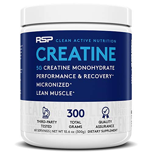 RSP Creatine Monohydrate  Pure Micronized Creatine Powder Supplement for Increased Strength Muscle Recovery and Performance for Men   Women Unflavored 10_6 Ounce