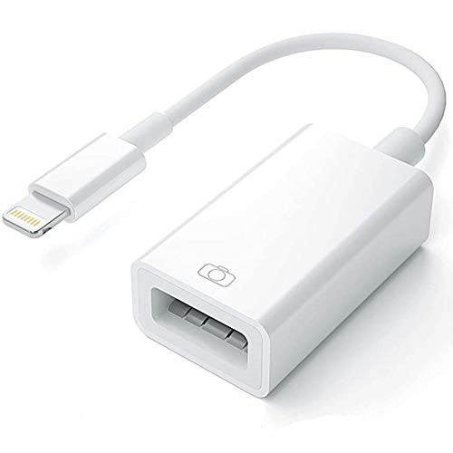 Apple MFi CertifiedApple Lightning to USB Camera Adapter USB 3_0 OTG Cable Adapter Compatible with iPhoneiPadUSB Female Supports Connect Card ReaderU DiskKeyboardMouseUSB Flash Drive-Plug Play