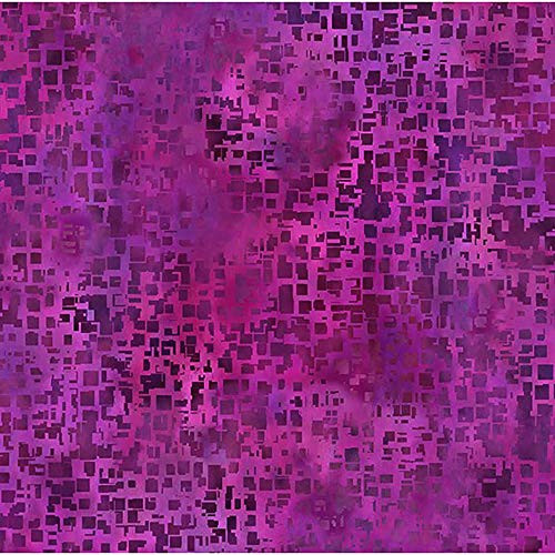 In The Beginning Urban Jungle Blocks Magenta Quilt Fabric By The Yard