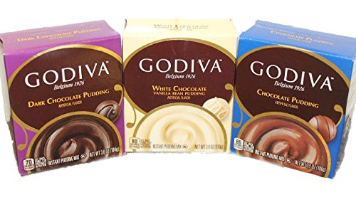 Variety Pack of 3 - Godiva Chocolate Instant Pudding Mix