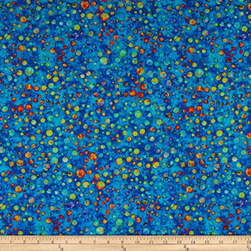 Fabric   Fabric QT s Evolution Rhythm Dots Blue Fabric by the Yard