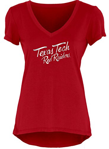 Blue 84 NCAA Texas Tech Red Raiders Womens Liquid Jersey V-Neck Red Small