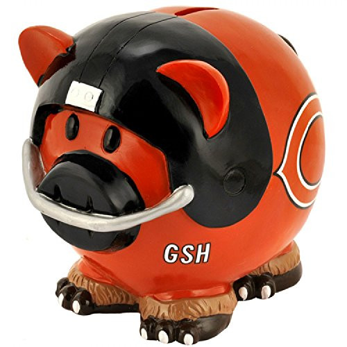 FOCO NFL Chicago Bears Resin Small Thematic Piggy Bank FOCO NFL Chicago Bears Resin Small Thematic Piggy Bank