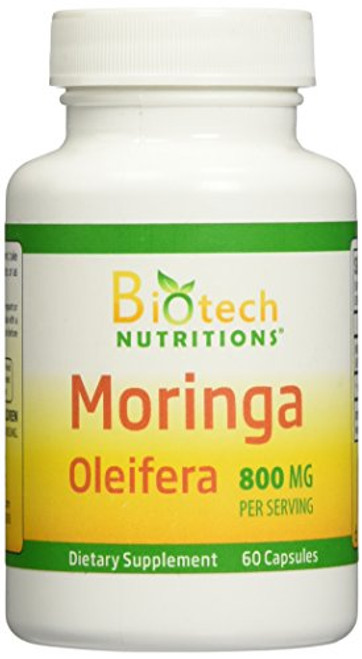 Biotech Nutritions Serving Moringa Oleifera Capsules 800 mg 60 Count Biotech Nutritions Serving Moringa Oleifera Capsules 800 mg 60 Count