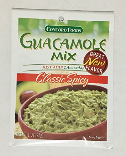 Concord Foods Guacamole Mix Classic Spicy 1oz Packet Pack of 6