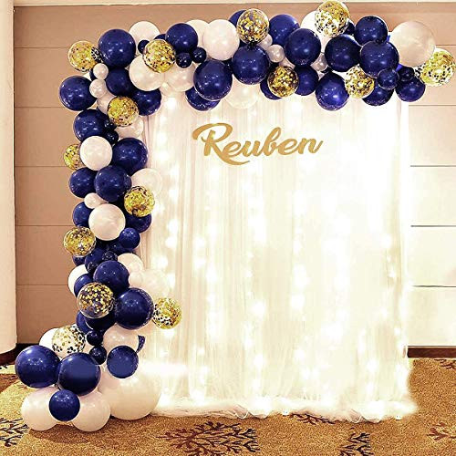 100pcs Navy Blue Gold Balloon Arch Garland Kit - Navy White Gold Confetti Balloons with Balloon Accessories for Graduation Party Baby Shower Wedding Birthday Class of 2021 Prom Decorations 100pcs Navy Blue Gold Balloon Arch Garland Kit - Navy White Gold Confetti Balloons with Balloon Accessories for Graduation Party Baby Shower Wedding Birthday Class of 2021 Prom Decorations