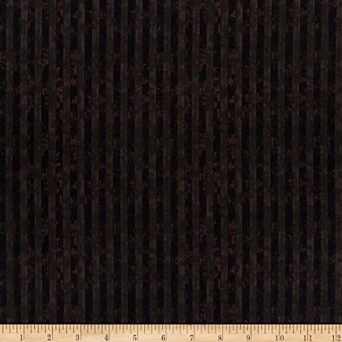 Benartex Winterberry Textured Stripe Chocolate Quilt Fabric By The Yard