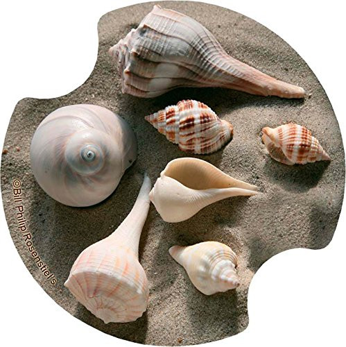 Thirstystone Shells Car Cup Holder Coaster, 2-Pack