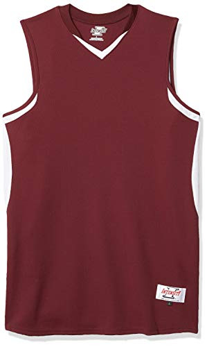 Intensity Mens Weave Basketball Jersey MaroonWhite Medium