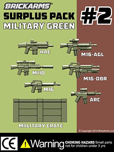 BrickArms Custom Surplus Pack #2 2.5" Weapons Pack [7 Piece]