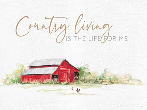 P_ Graham Dunn Country Living is The Life for Me Red Barn 15_75 x 12 Canvas Decorative Sign