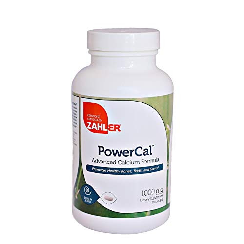 Zahler PowerCal Calcium Supplement with Vitamin D Promotes Healthy Bones Teeth and Gums Certified Kosher 1000mg 90 Tablets Zahler PowerCal Calcium Supplement with Vitamin D Promotes Healthy Bones Teeth and Gums Certified Kosher 1000mg 90 Tablets