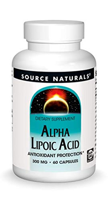 Source Naturals Alpha Lipoic Acid 300 mg Supports Healthy Sugar Metabolism Liver Function Energy Generation - 60 Capsules Source Naturals Alpha Lipoic Acid 300 mg Supports Healthy Sugar Metabolism Liver Function Energy Generation - 60 Capsules