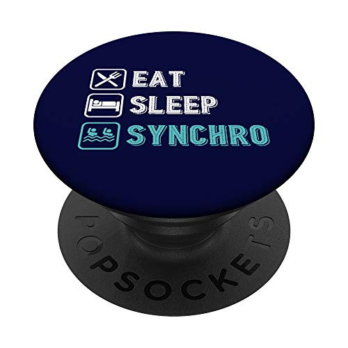 Eat Sleep Synchronized Swimming Gymnastics Gift PopSockets PopGrip Swappable Grip for Phones Tablets Eat Sleep Synchronized Swimming Gymnastics Gift PopSockets PopGrip Swappable Grip for Phones Tablets