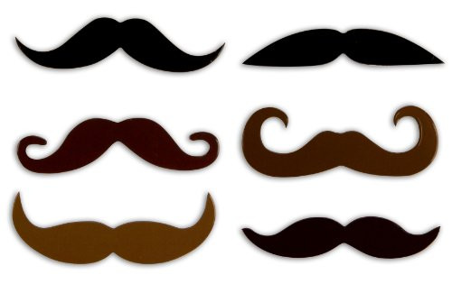 Kikkerland Mustache Magnet, Set of 6