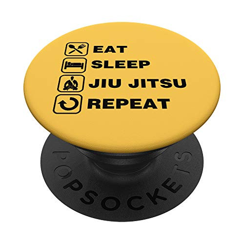Eat Sleep Jiu Jitsu Repeat Funny Brazilian Christmas Gift PopSockets Grip and Stand for Phones and Tablets