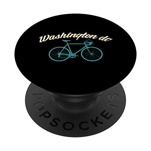 Washington DC Bicycle Lover Vintage Souvenir Gift PopSockets Grip and Stand for Phones and Tablets