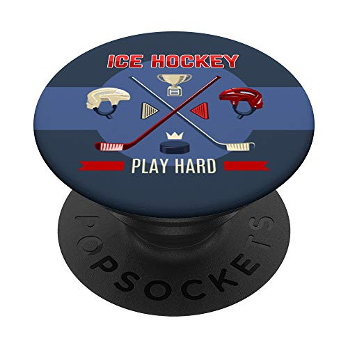 Ice Hockey Hockeyist Play Hard Player Sporty Game Cup Gift PopSockets Grip and Stand for Phones and Tablets Ice Hockey Hockeyist Play Hard Player Sporty Game Cup Gift PopSockets Grip and Stand for Phones and Tablets