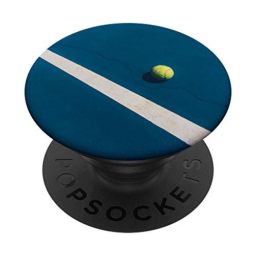 Blue Court Cute Retro Style Tennis Player Racket Ball Gift PopSockets Grip and Stand for Phones and Tablets
