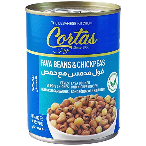 Cortas - Fava Beans   Chickpeas 14oz 6 PACK Ready to Eat