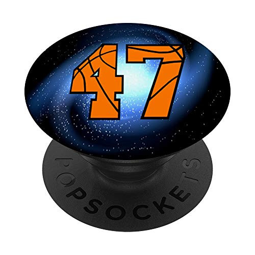 Cool basketball fan number fourty seven  47 basketball gift PopSockets Grip and Stand for Phones and Tablets