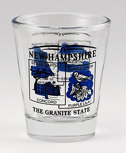 New Hampshire State Scenery Blue New Shot Glass