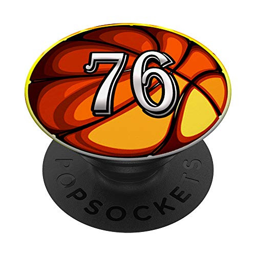 cool Basketball fan number seventy six  76 basketball PopSockets Grip and Stand for Phones and Tablets