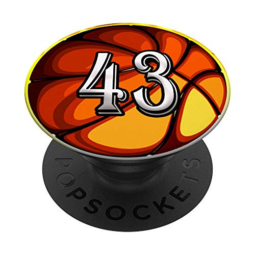 Cool basketball fan number fourty three  43 basketball gift PopSockets Grip and Stand for Phones and Tablets