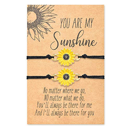 Tarsus You are My Sunshine Sunflowers Bracelets for Bestfriend BFF Best Friend Teens Girls Women Jewelry Gifts Tarsus You are My Sunshine Sunflowers Bracelets for Bestfriend BFF Best Friend Teens Girls Women Jewelry Gifts