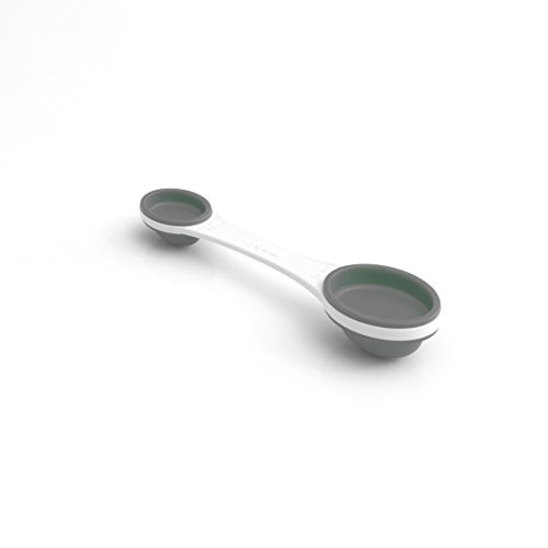 Mobi POP Silicone Imperial and Metric, Measuring Spoons, white and gray