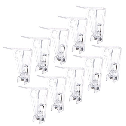 lasenersm Set of 8 Clear Plastic Tablecloth Clips TableCover Table Cloth Spring Clips Clamp for Home Party & Picnic