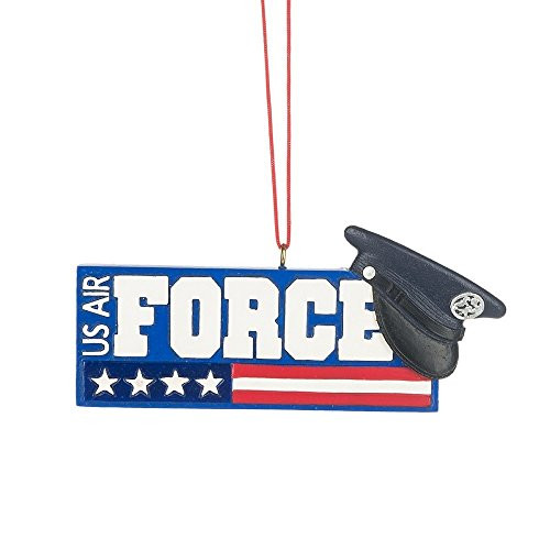 Midwest CBK 3 x 1 US Air Force Service Uniform Cap Resin Ornament