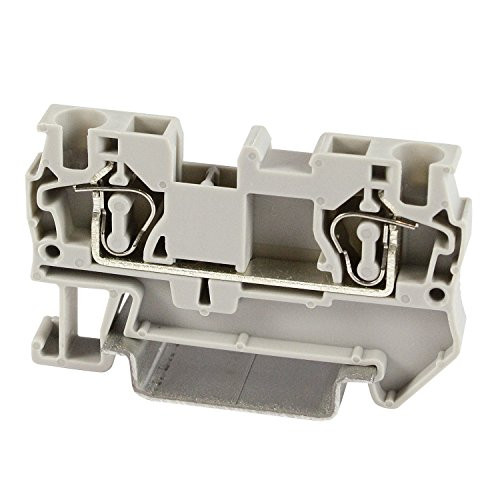 ASI ASI421003 Spring Clamp Terminal Block DIN Rail 6_2 mm Wide 28 to 10 AWG 30 Amp 600V Pack of 50