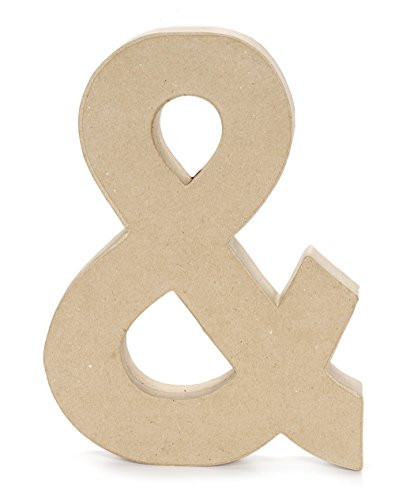 Darice Paper Mache Symbol - Ampersand - 12 inches
