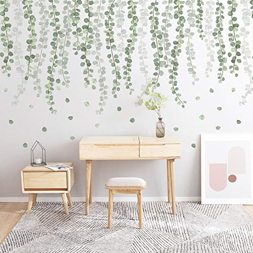 NH Leaves Wall Stickers Peel and Stick Wall Art Sticker Decals for Kids Girls Bedroom Living Room Bathroom Kitchen ClassroomLL