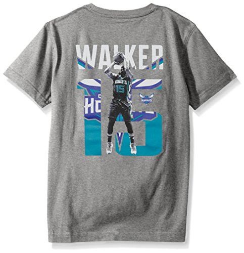 NBA Charlotte Hornets Kemba Walker Jr Principal Showcase Player Name   Number Tee Heather Pebble Youth Small