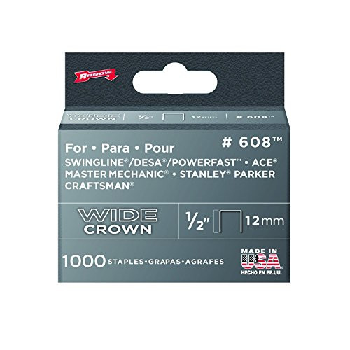 Arrow Fastener 60830 12 Wide Crown Heavy Duty Staples