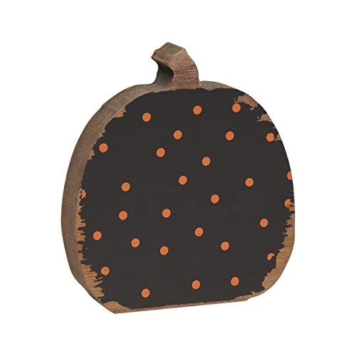 Wooden Pumpkin Shelf Sitter Polka Dot